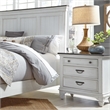 Allyson Park White Night Stand w/ Charging Station