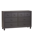 Cottage View Dark Gray 6 Drawer Dresser