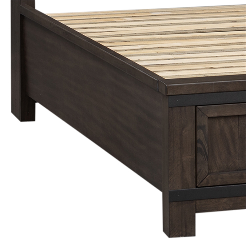 Thornwood Hills Dark Gray King Storage Bed