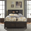 Thornwood Hills Dark Gray Queen Bookcase Bed