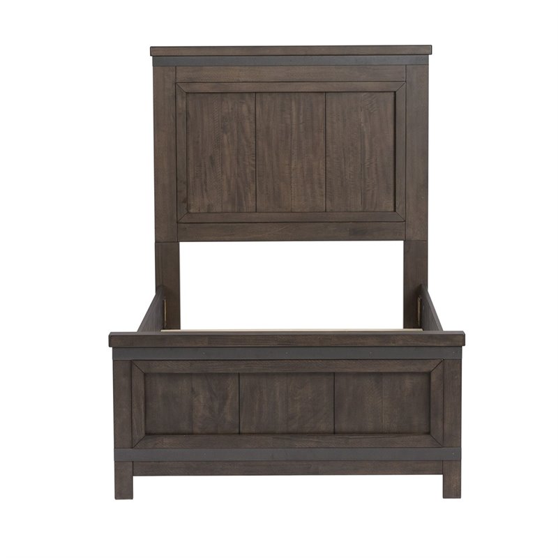 Thornwood Hills Dark Gray Twin Panel Bed