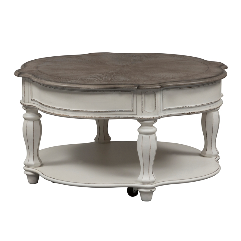 Magnolia Manor White 3 Piece Set (1-Cocktail 2-End Tables)