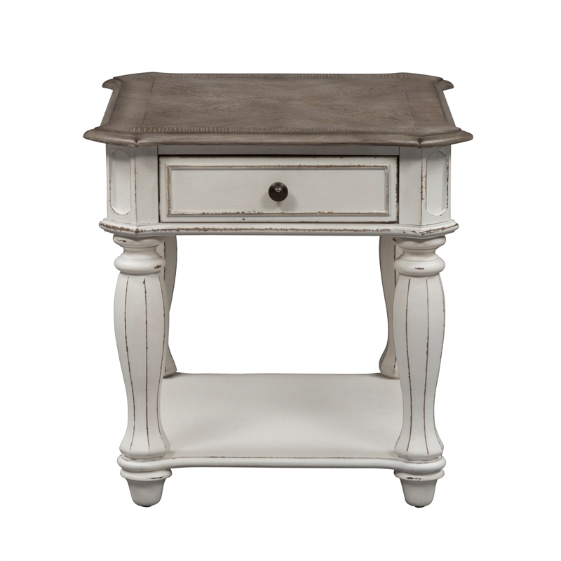 Magnolia Manor White 3 Piece Set (1-Cocktail 2-End Tables)