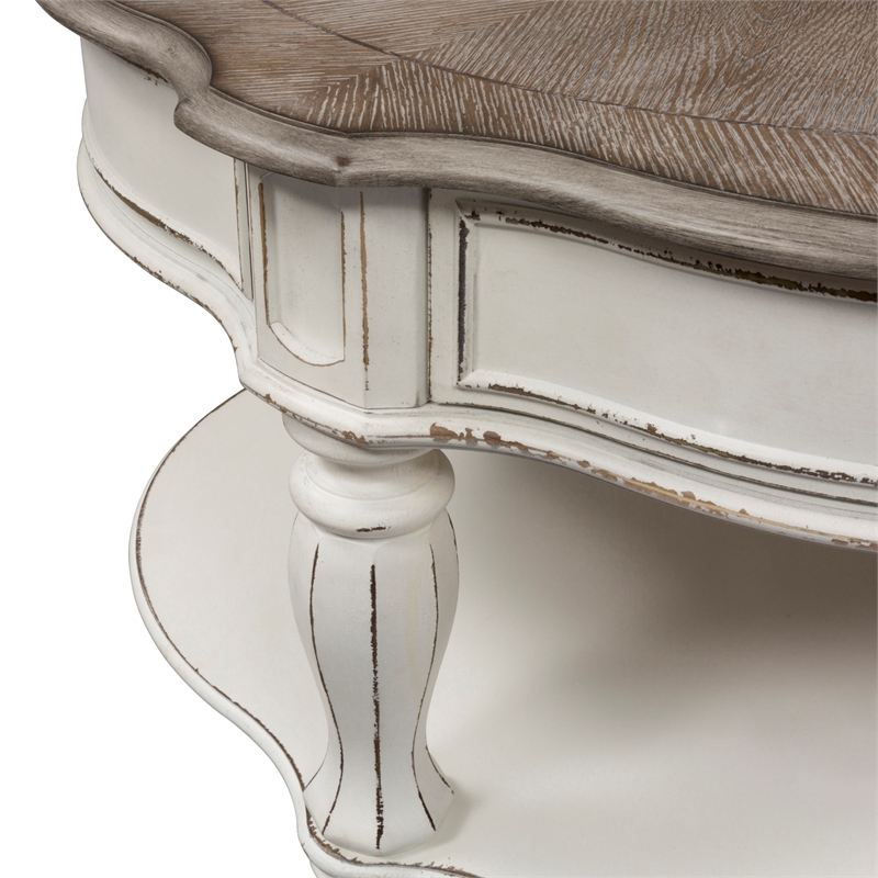 Magnolia Manor White 3 Piece Set (1-Cocktail 2-End Tables)