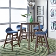 Space Savers Medium Brown 5 Piece Gathering Table Set