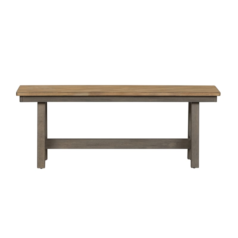 Lindsey Farm Light Gray 6 Piece Trestle Table Set