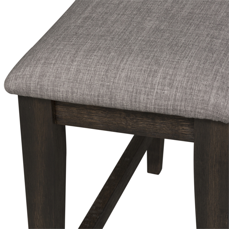 Double Bridge Dark Chestnut and Gray Counter Wood Bench (RTA)