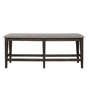 Double Bridge Dark Chestnut and Gray Counter Wood Bench (RTA)