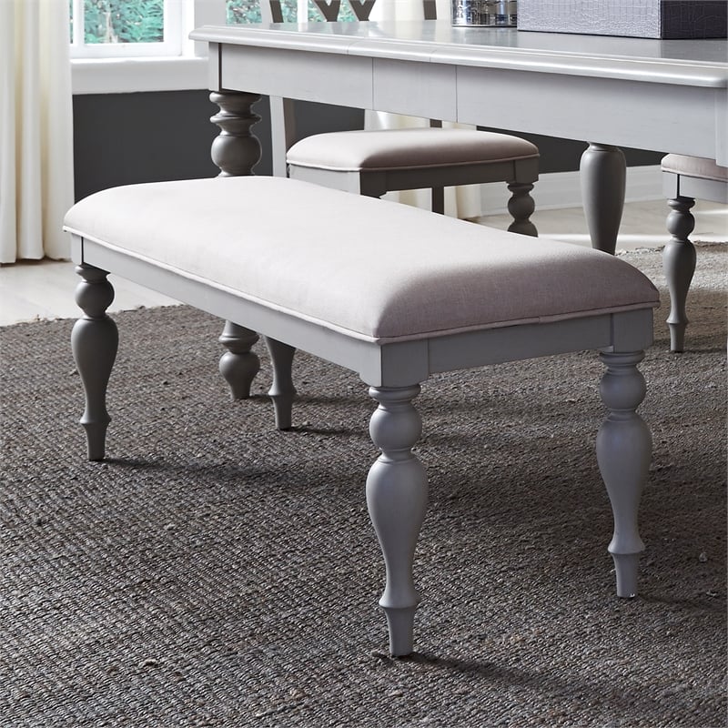 Liberty Furniture Summer House Bench (RTA) in Light Gray