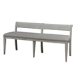 Farmhouse Reimagined White Uph Wood Bench (RTA) in Gray