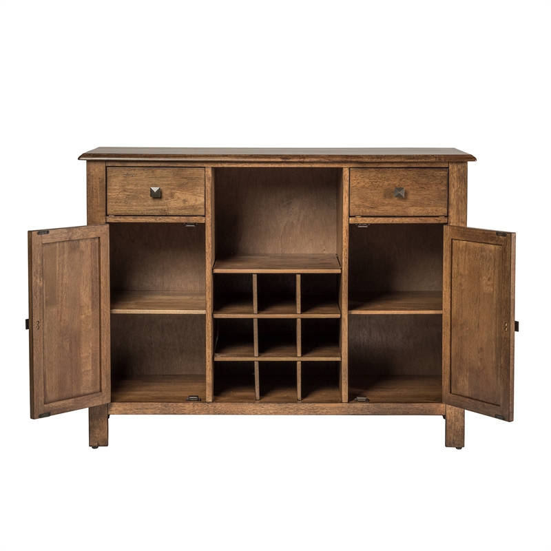 Liberty Furniture Solid Rubber Wood Dining Server in Antique Honey