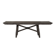Double Bridge Dark Brown Optional 6 Piece Trestle Table Set