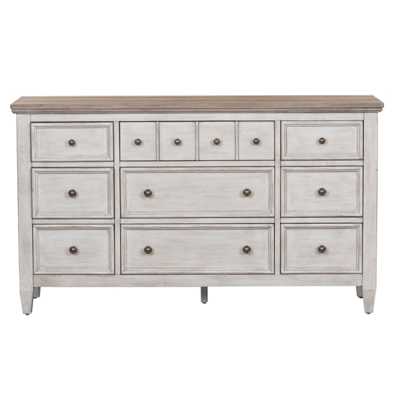 Heartland White Dresser & Mirror
