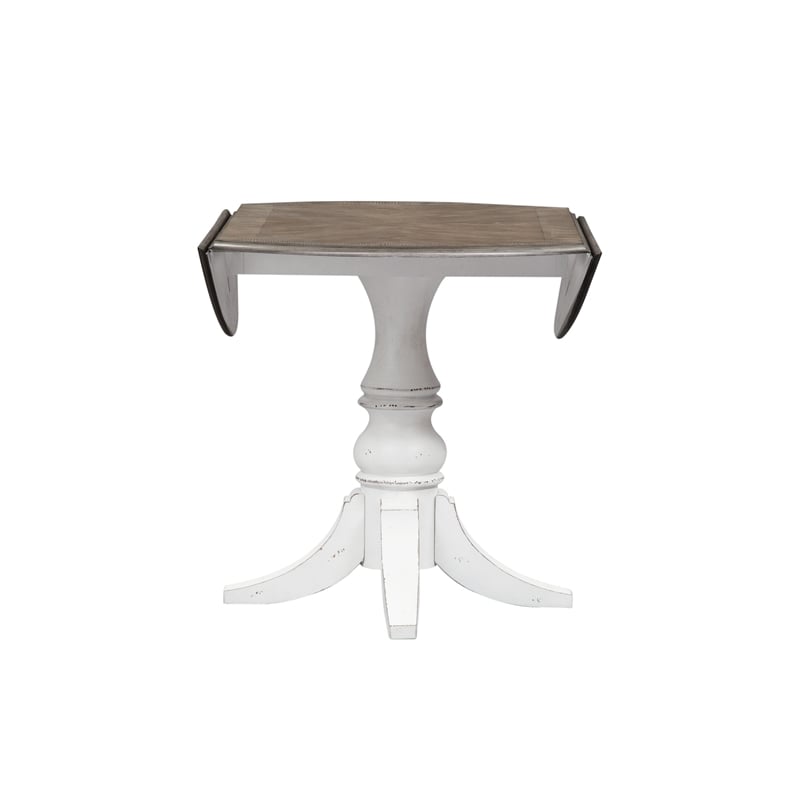 Liberty Furniture Magnolia Manor Drop Leaf Table - Antique White