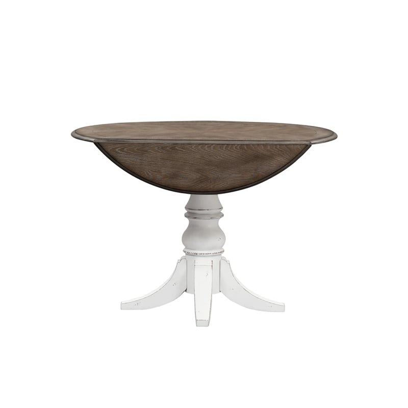 Liberty Furniture Magnolia Manor Drop Leaf Table - Antique White
