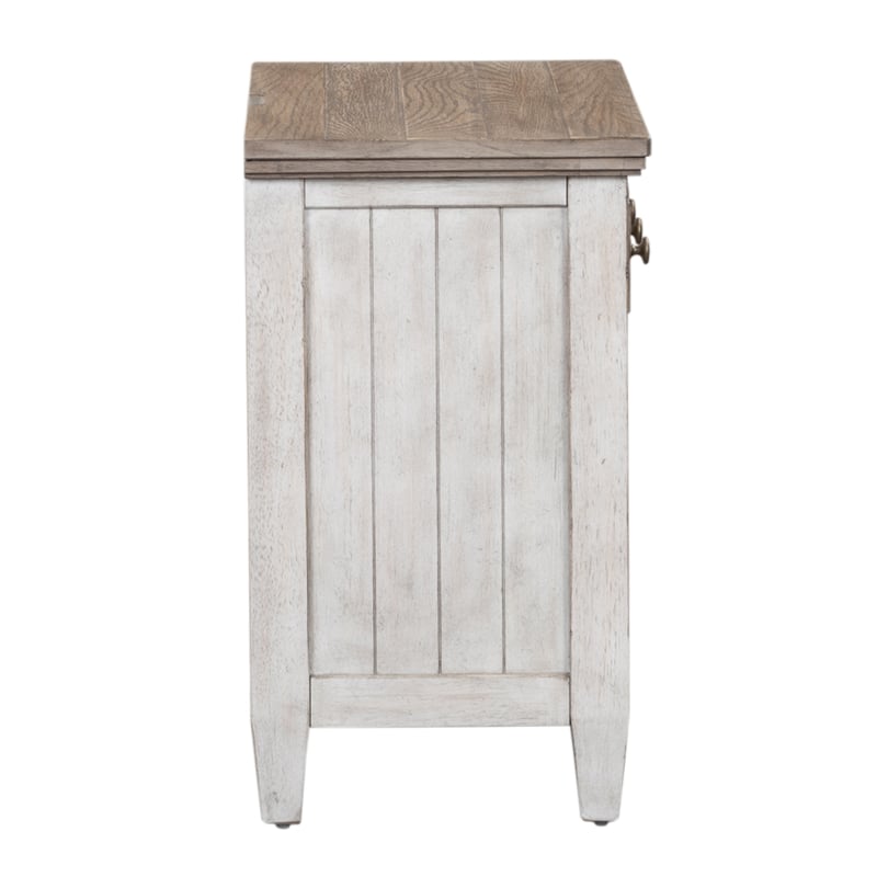 Liberty Furniture Heartland Night Stand w/ Charging Station - Antique White