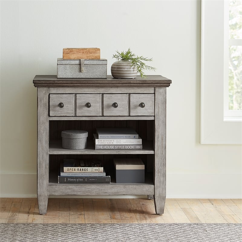 Liberty Furniture Heartland Night Stand w/ Charging Station - Antique White