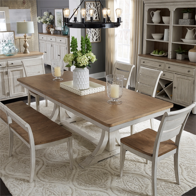 liberty furniture farmhouse reimagined trestle table