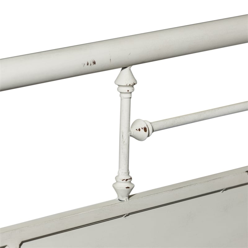 Vintage Series Metal Queen Metal Bed - Antique White