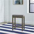 Liberty Furniture Hayden Way Upholstered Console Stool in Medium Gray