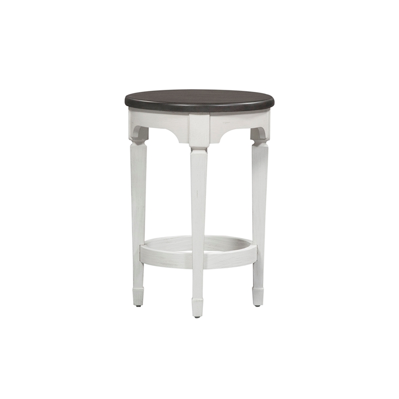 Allyson Park White Console Stool with Footrest