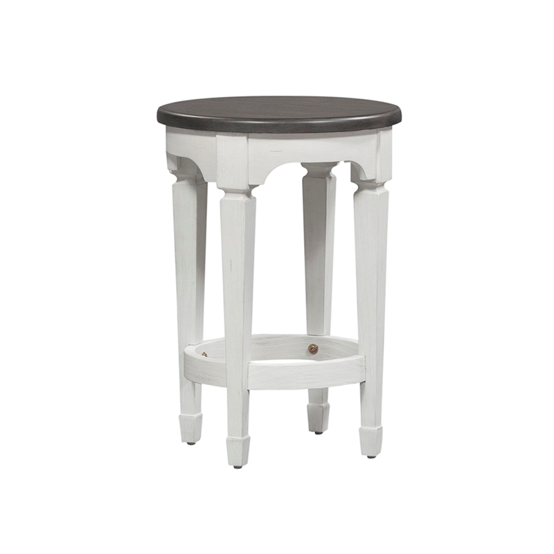 Allyson Park White Console Stool with Footrest