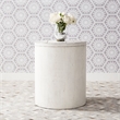 Liberty Furniture Modern Farmhouse White Drum End Table