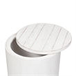 Liberty Furniture Modern Farmhouse White Drum End Table