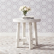 Modern Farmhouse White Splay Leg Round End Table
