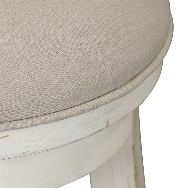 Modern Farmhouse Flea Market White Console Swivel Stool