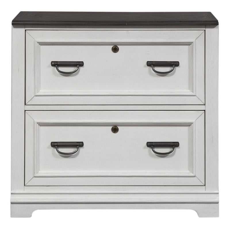 Allyson Park White Bunching Lateral File Cabinet
