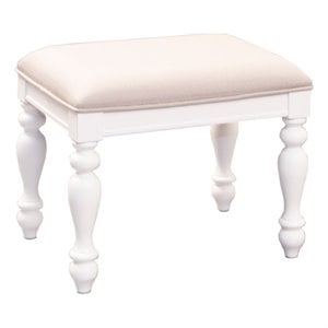 Summer House I White Vanity Stool