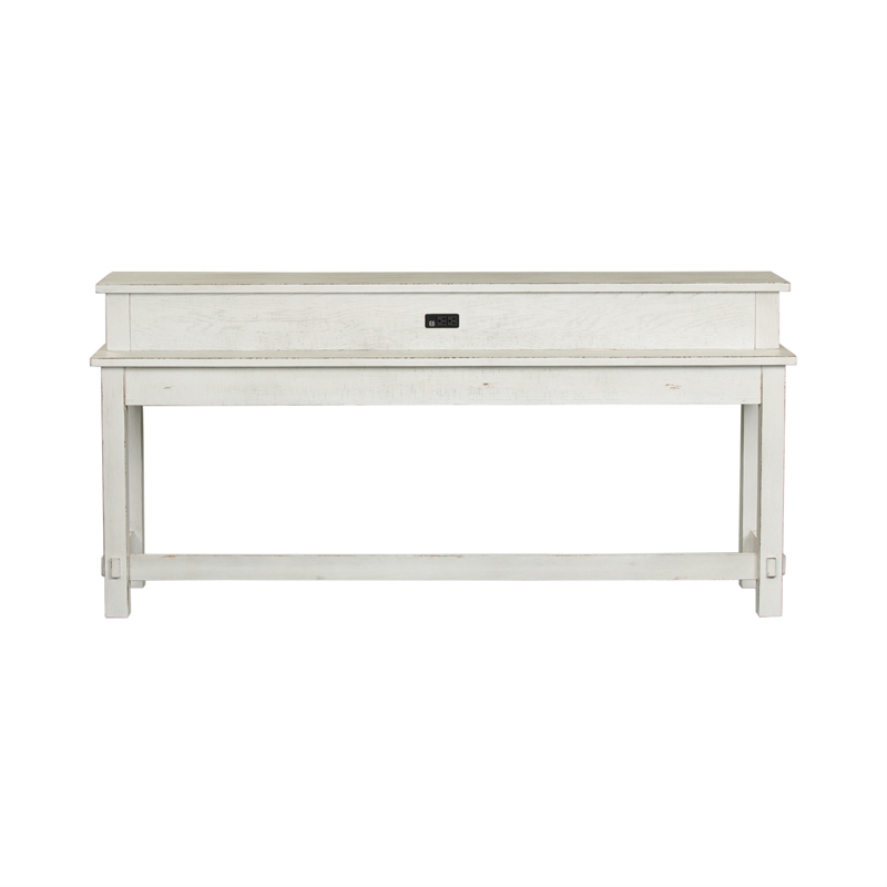 Modern Farmhouse White Console Bar Table