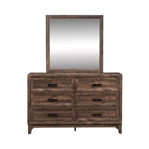 Ridgecrest Light Brown Dresser & Mirror