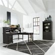 Harvest Home Black L Shaped Desk Set