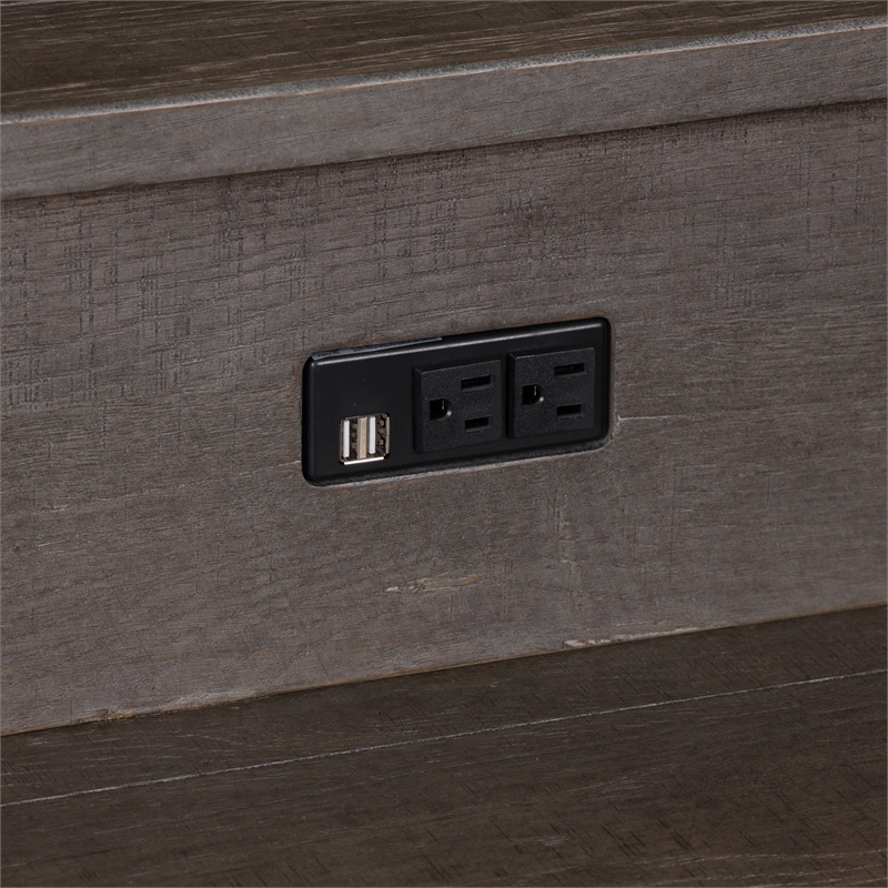 Modern Farmhouse Dark Gray Console Bar Table