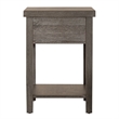 Modern Farmhouse Dark Gray Drawer Chair Side Table