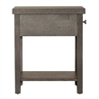 Modern Farmhouse Dark Gray Drawer Chair Side Table