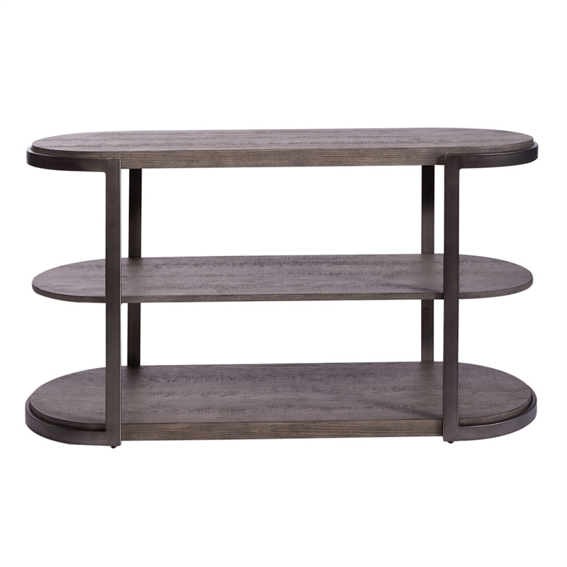 Liberty Furniture Modern View Sofa Table in Medium Gray