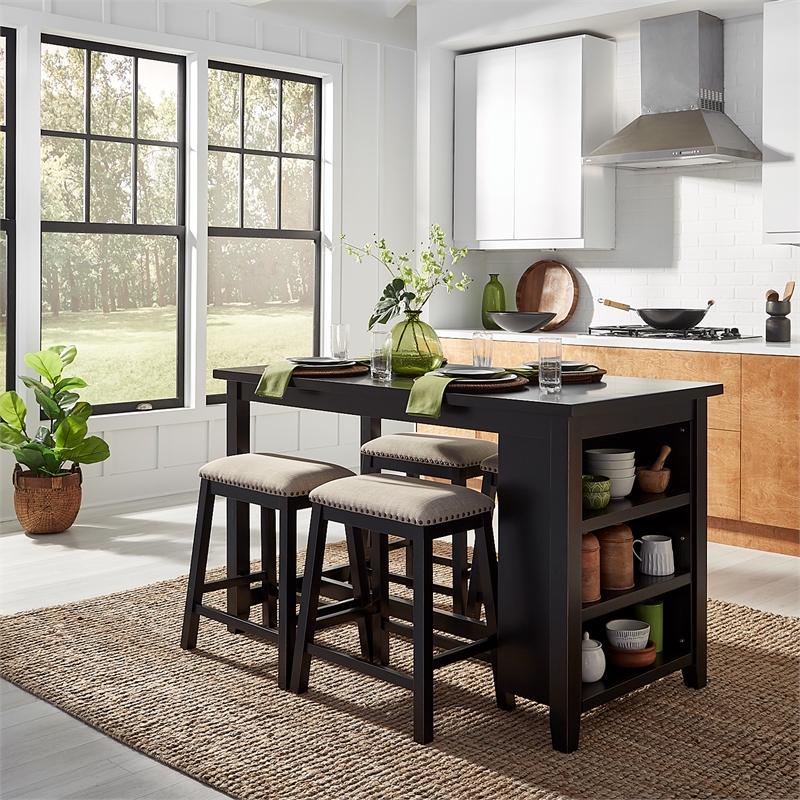 Brook Creek Multi 5 Piece Counter Set - Black
