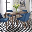 Space Savers Medium Brown Nido Chair - Blue  (RTA)-Set of 2