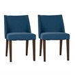 Space Savers Medium Brown Nido Chair - Blue  (RTA)-Set of 2