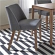 Space Savers Medium Brown Nido Chair - Grey  (RTA)-Set of 2