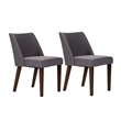 Space Savers Medium Brown Nido Chair - Grey  (RTA)-Set of 2