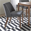 Space Savers Medium Brown Nido Chair - Grey  (RTA)-Set of 2