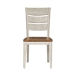 Farmhouse Reimagined White Ladder Back Side Chair (RTA)-Set of 2