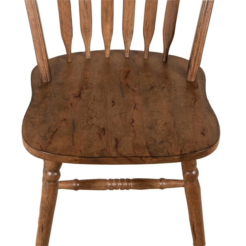 Carolina Crossing Antique Honey Windsor Side Chair - Set of 2