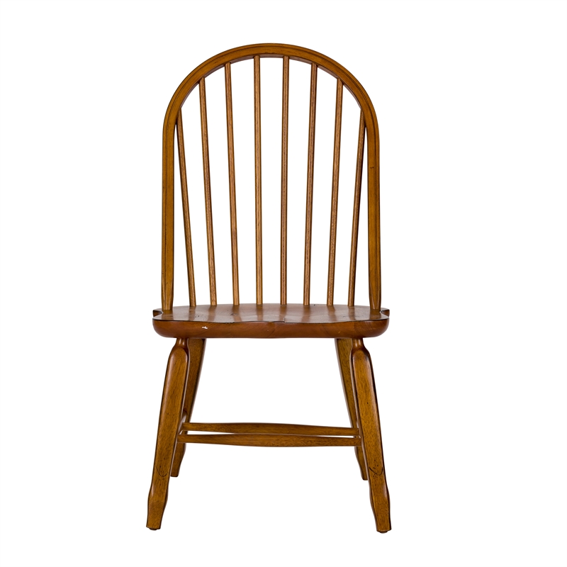 Treasures Medium Brown Bow Back Side Chair -  Oak-Set of 2