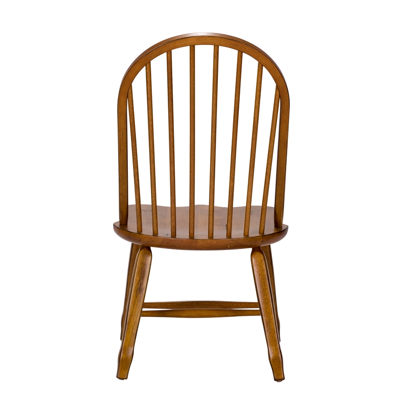 Treasures Medium Brown Bow Back Side Chair -  Oak-Set of 2