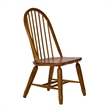 Treasures Medium Brown Bow Back Side Chair -  Oak-Set of 2